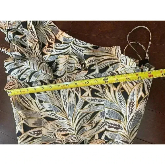 Alexis Mini Dress Safari Medium 6 8 One Shoulder Ruffle Wedding Cocktail $450 - Picture 9 of 10